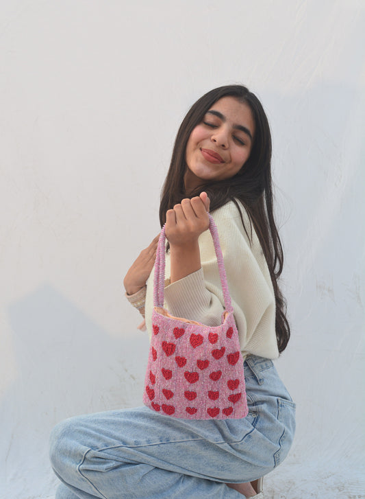 LOVER BEADED HANDBAG