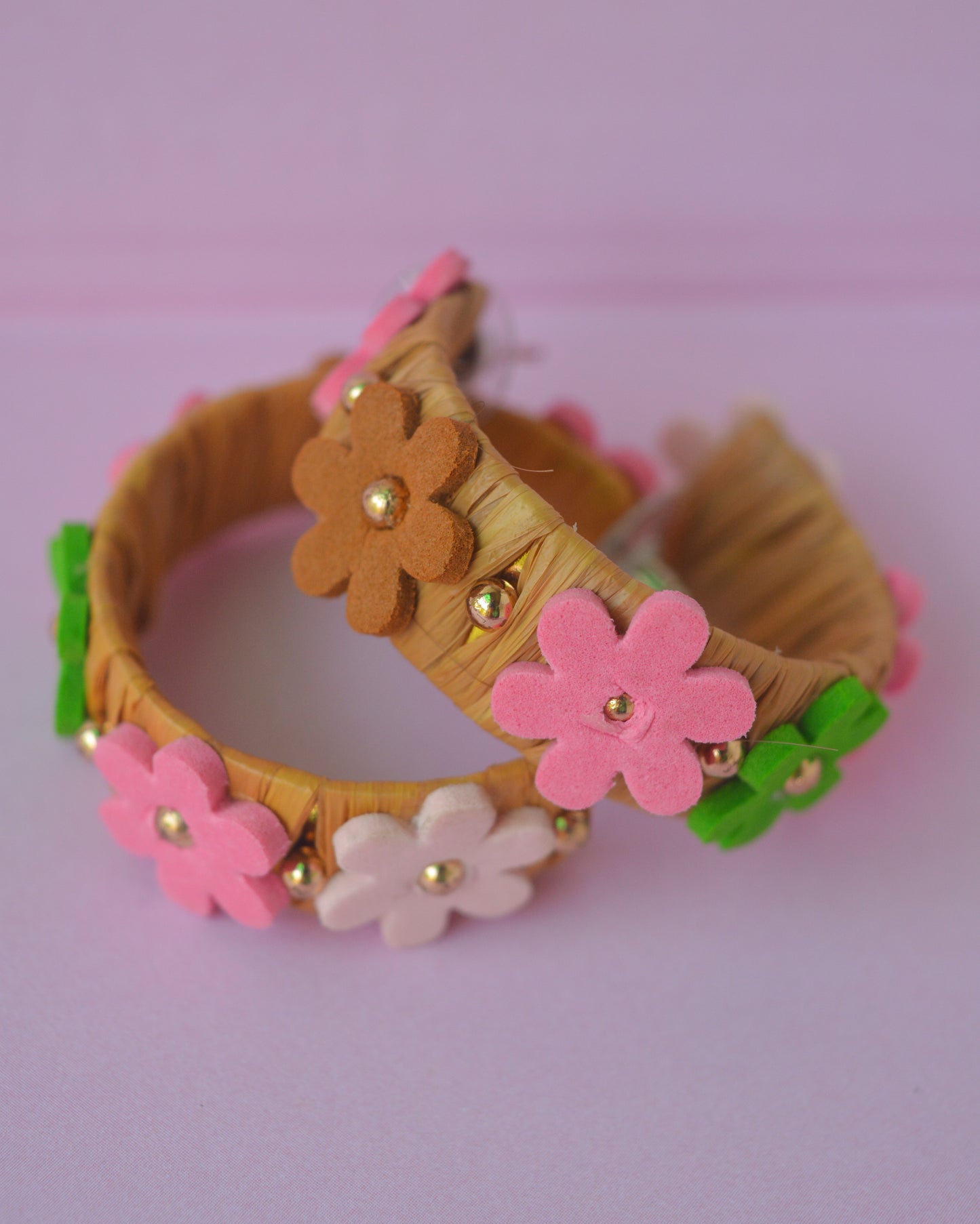 FLOWER POWER HOOP EARRINGS