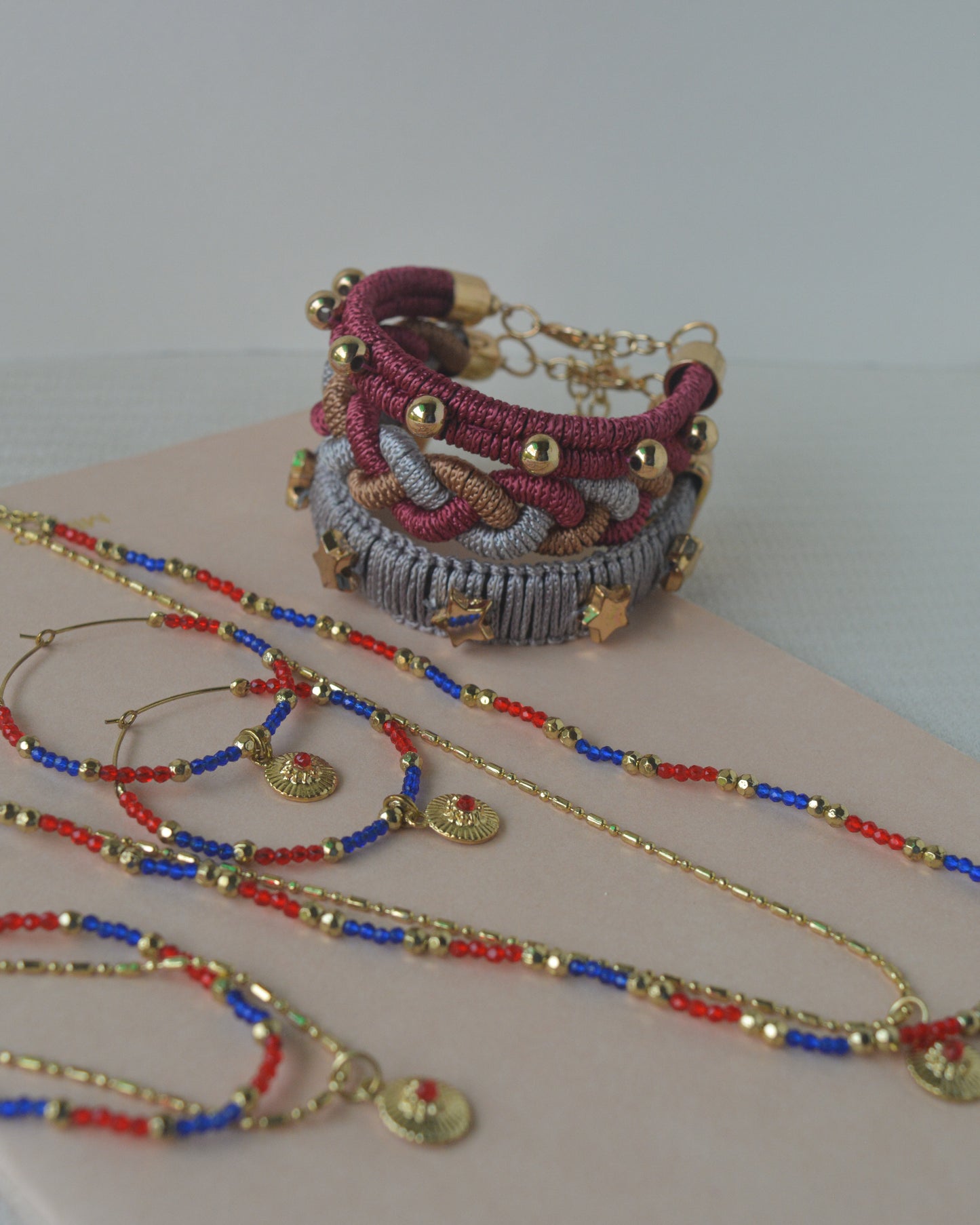 RED & BLUE JEWELLERY BUNDLE (Set of 3)