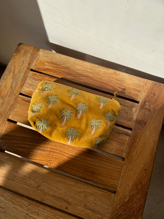 PALM TREES MIDSIZED POUCH PURSE