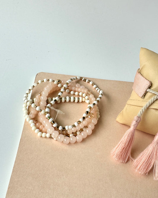 BLOOM BEADED BRACELET STACK (Set of 4)