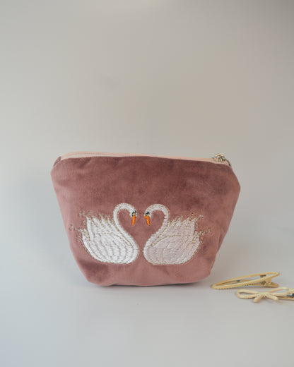 SWANS COIN PURSE IN MAUVE