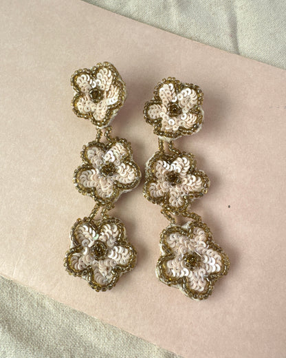 3-TIER FLOWER EARRINGS