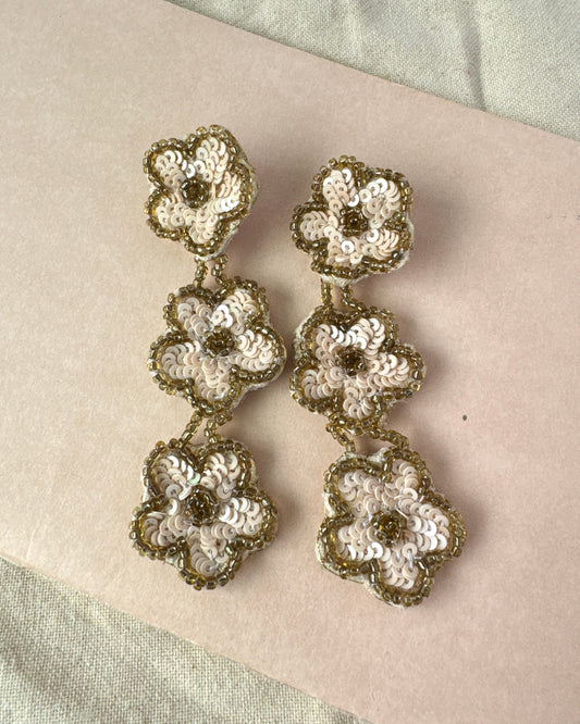 3-TIER FLOWER EARRINGS
