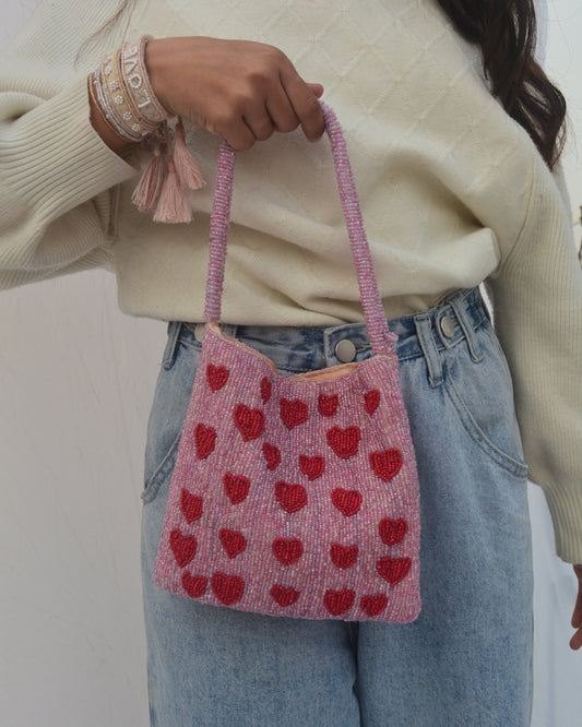 LOVER BEADED HANDBAG