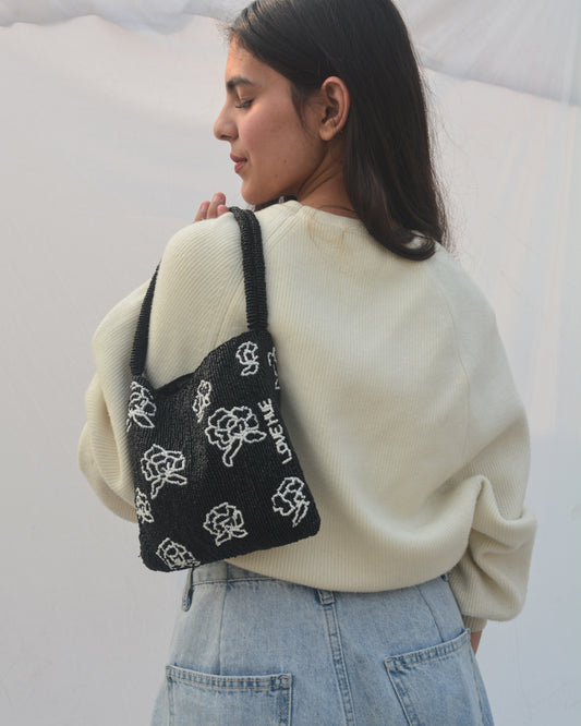 ROSE BEADED HANDBAG