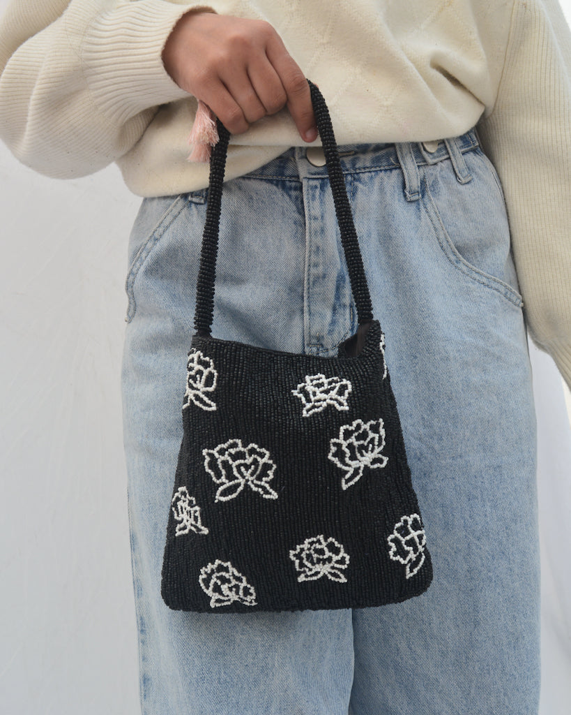 ROSE BEADED HANDBAG
