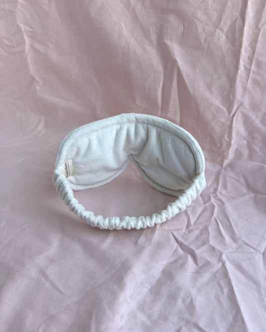 ROSE SLEEPING EYE MASK IN WHITE
