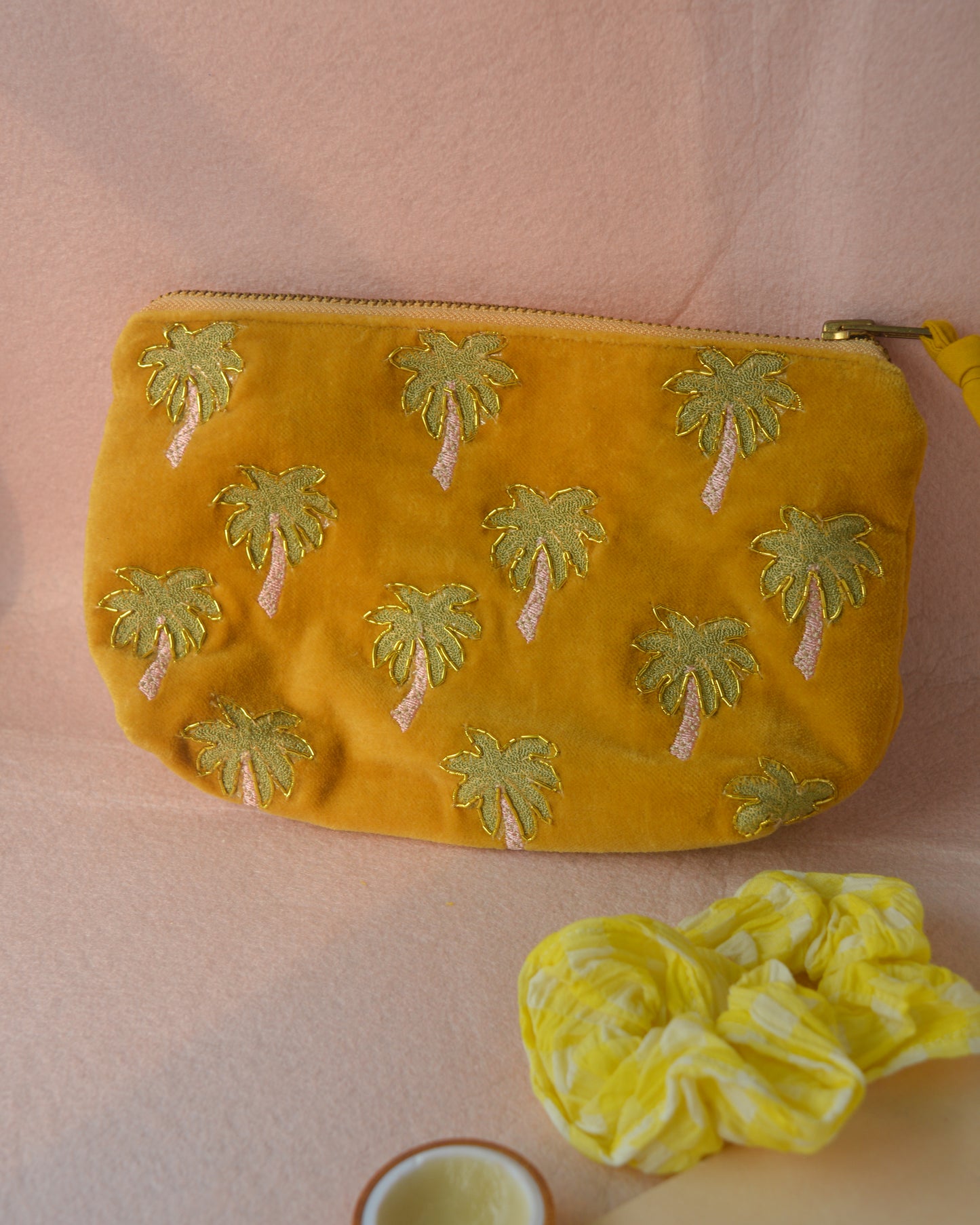 PALM TREES MIDSIZED POUCH PURSE