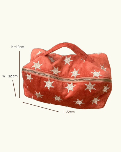 Sun Deity Makeup Bag in Rust