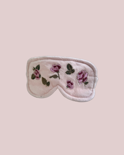 ROSE SLEEPING EYE MASK IN PEACH